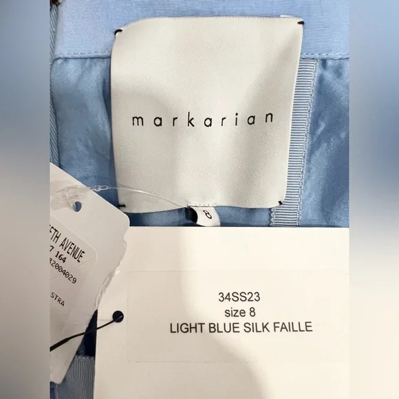 MARKARIAN Fiorela Light Blue Strapless Midi Dress - Picture 13 of 13